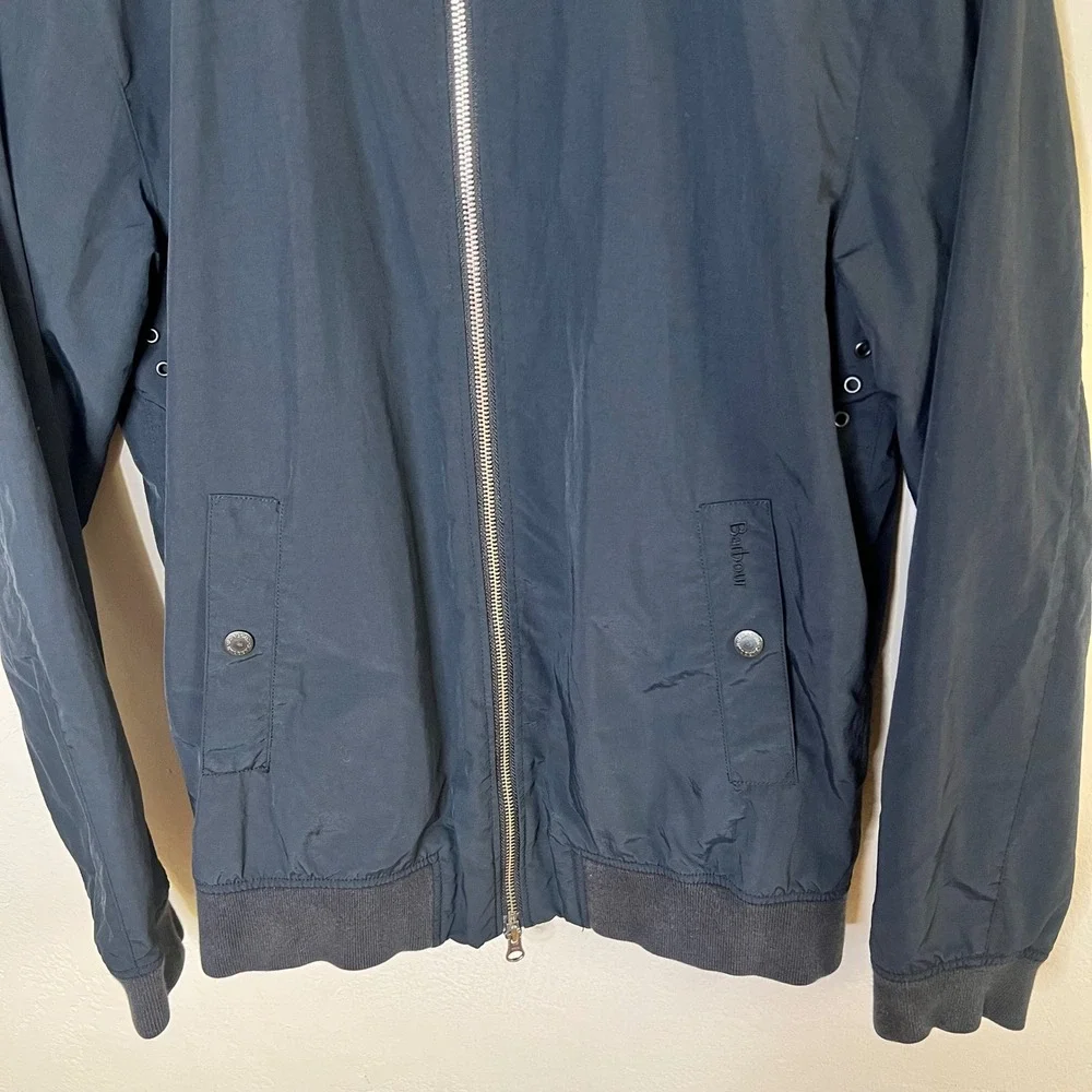 Barbour Corpach Jacket Mens Size Small Black Corduroy Collar Lightweight